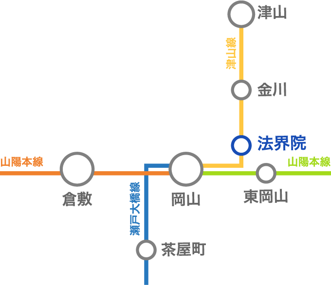 電車路線図（岡山）